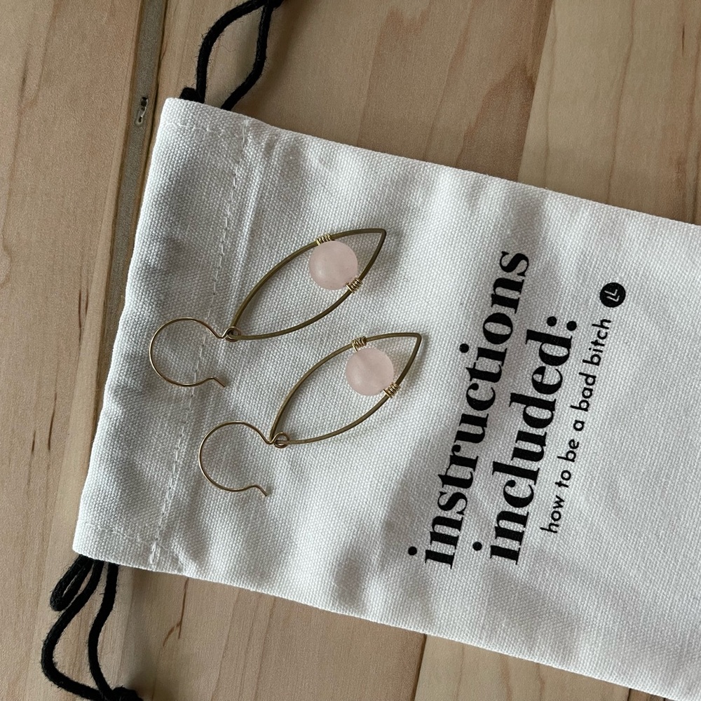 Larissa Loden ROSE QUARTZ GEORGIA EARRINGS